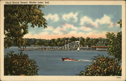 Ideal Beach Resort, Shafer Lake Monticello, IN Postcard Postcard