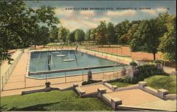 Garfield Park Swimming Pool Postcard