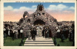 Shrine at Seven Dolors Monastery, St. Francis Postcard