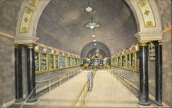 Interior of Aquarium, Belle Isle Detroit, MI Postcard Postcard