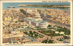 Partial Air View of the City Havana, Cuba Postcard Postcard