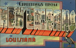 Greetings From New Orleans Louisiana Postcard