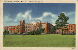 High School, Westchester County Postcard