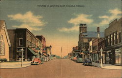 Maumee St. Looking East Angola, IN Postcard Postcard