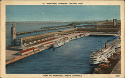 Central Part of Montreal Harbour Postcard