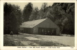 Public Shelter, Saw Mill Picnic Ground, Cook Forest Park Cooksburg, PA Postcard Postcard