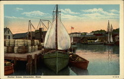 Harbor Scene Postcard