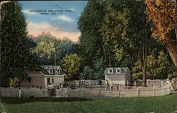 Children's Swimming Pool Postcard