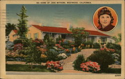 Home of Jane Withers Postcard