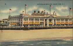 Natatorium from Pier Asbury Park, NJ Postcard Postcard