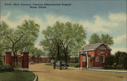 Main Entrance, Veterans Administration Hospital HInes, IL Postcard Postcard