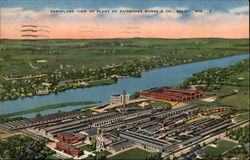 Aeroplane View of Plant of Fairbanks Morse & Co Postcard