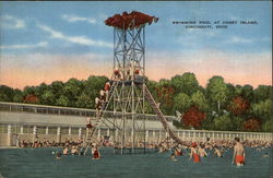 Swimming Pool at Coney Island Cincinnati, OH Postcard Postcard