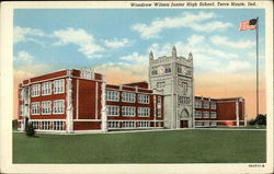 Woodrow Wilson Junior High School Terre Haute, IN Postcard Postcard