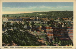 Bright Angel Lodge and Cabins, on the Canyon's Rim Grand Canyon National Park, AZ Postcard Postcard