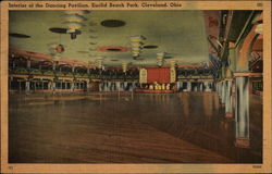 Interior of the Dancing Pavilion, Euclid Beach Park Cleveland, OH Postcard Postcard