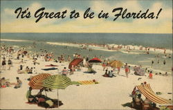 It's Great to be in Florida ! - Beach Scene Postcard