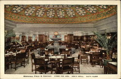 Marshall Field & Company, Store for Men, Men's Grill Chicago, IL Postcard Postcard