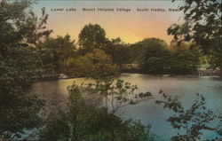 Lower Lake, Mount Holyoke College South Hadley, MA Postcard Postcard