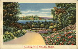 Greetings from Wales, Mass Postcard