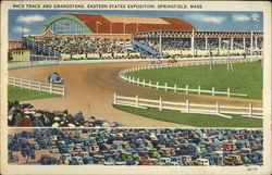 Race Track and Grandstand, Eastern States Exposition Springfield, MA Postcard Postcard