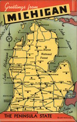 Michigan - The Peninsula State Postcard