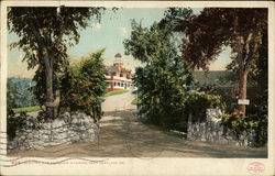 Electric Car Entrance, Riverton Park Portland, ME Postcard Postcard