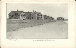 US Barracks, Fort Mansfield Watch Hill, RI Postcard Postcard