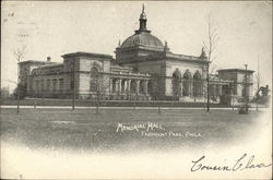 Memorial Hall, Fairmount Park Postcard