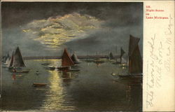 Night Scene on Lake Michigan Postcard