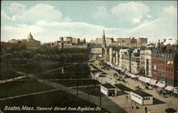 Tremont Street from Boylston St Postcard