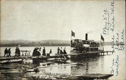 Steamer Topinabee at the Dock Conway, MI Postcard Postcard