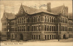 High School Butte, MT Postcard Postcard