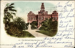 City Hall and Park San Jose, CA Postcard Postcard