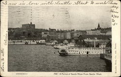 A Portion of Seattle Water Front Postcard