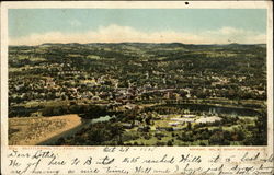 Bird's Eye View of Brattleboro, from the East Postcard