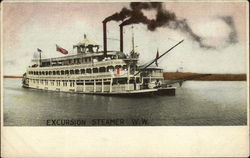 Excursion Steamer WW Postcard