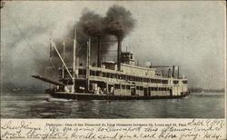 Dubuque - One of the Diamond Jo Line Steamers Riverboats Postcard Postcard