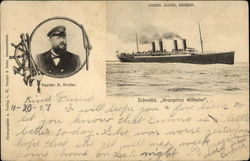 Schnelid "Kronprinz Wilhelm" Steamers Postcard Postcard