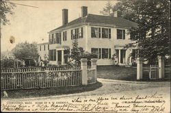 Home of R. W. Emerson Postcard