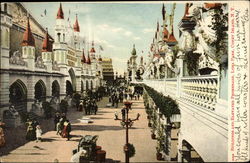 Building and Elevated Promenade, Luna Park Postcard