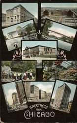 Greetings from Chicago Postcard