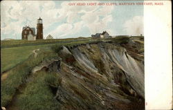 Gay Head Light and Cliffs Postcard