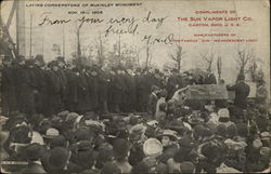 Laying Cornerstone of McKinley Monument Nov. 16th 1905 Postcard