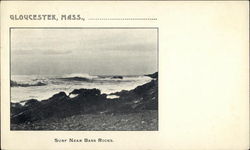 Surf Near Bass Rocks Postcard