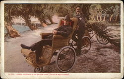 Joseph Jefferson in His Bicycle Chair (The Palm Beach Coach) Bicycles Postcard Postcard