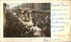 Rex in Mardi Gras Procession Postcard