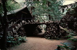 Log Chapel at the Grotto Shrine & Wonder Cave in Rudolph, WI Wisconsin Postcard Postcard