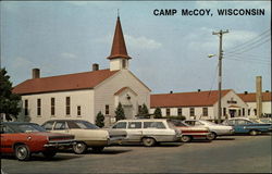 Main Exchange and Chapel, Camp McCoy Postcard