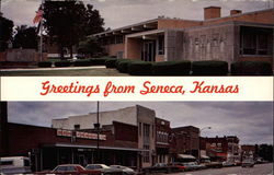 Greetings from Seneca, Kansas Postcard